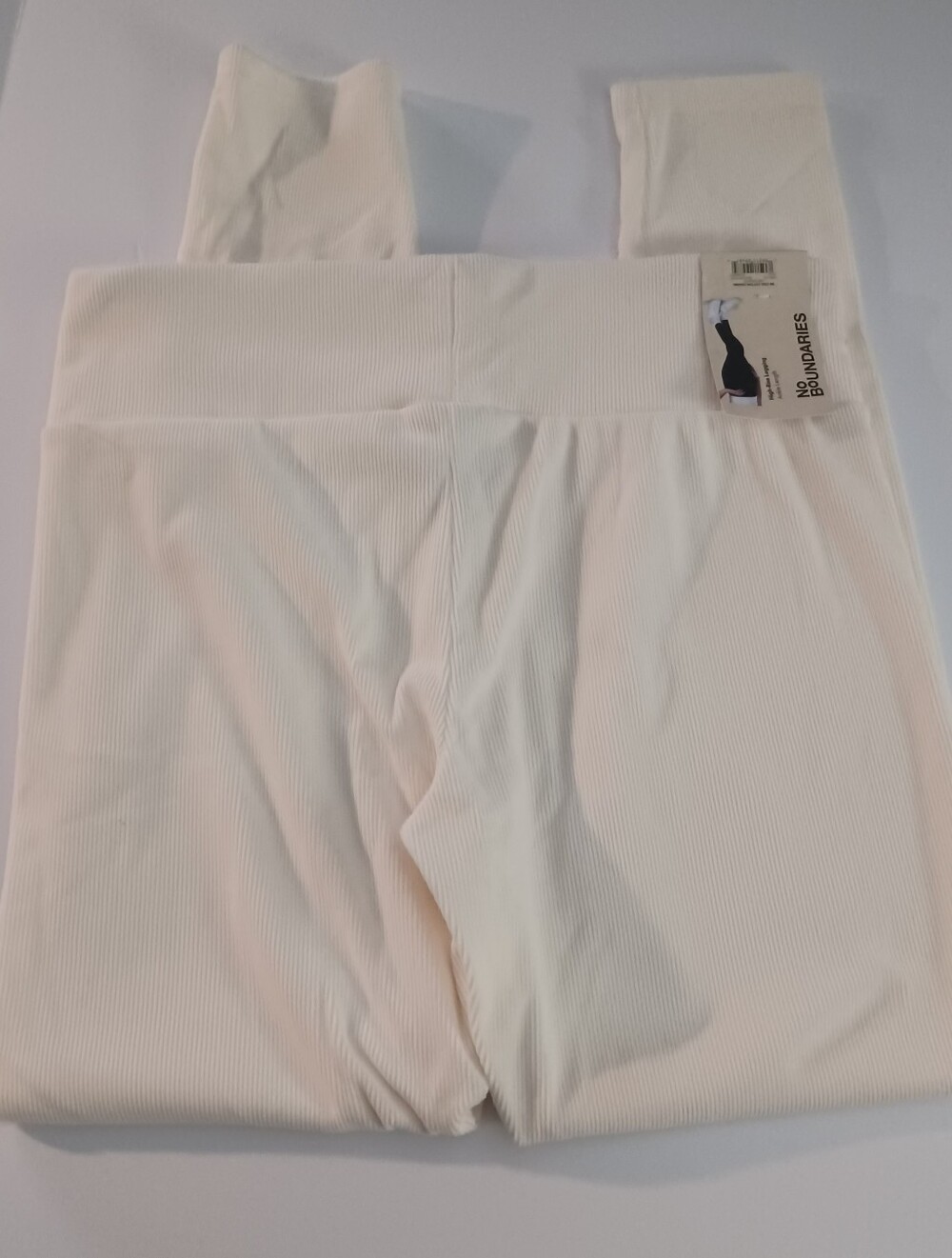 Nobo Creme Ribbed Athletic Leggings Sz XL